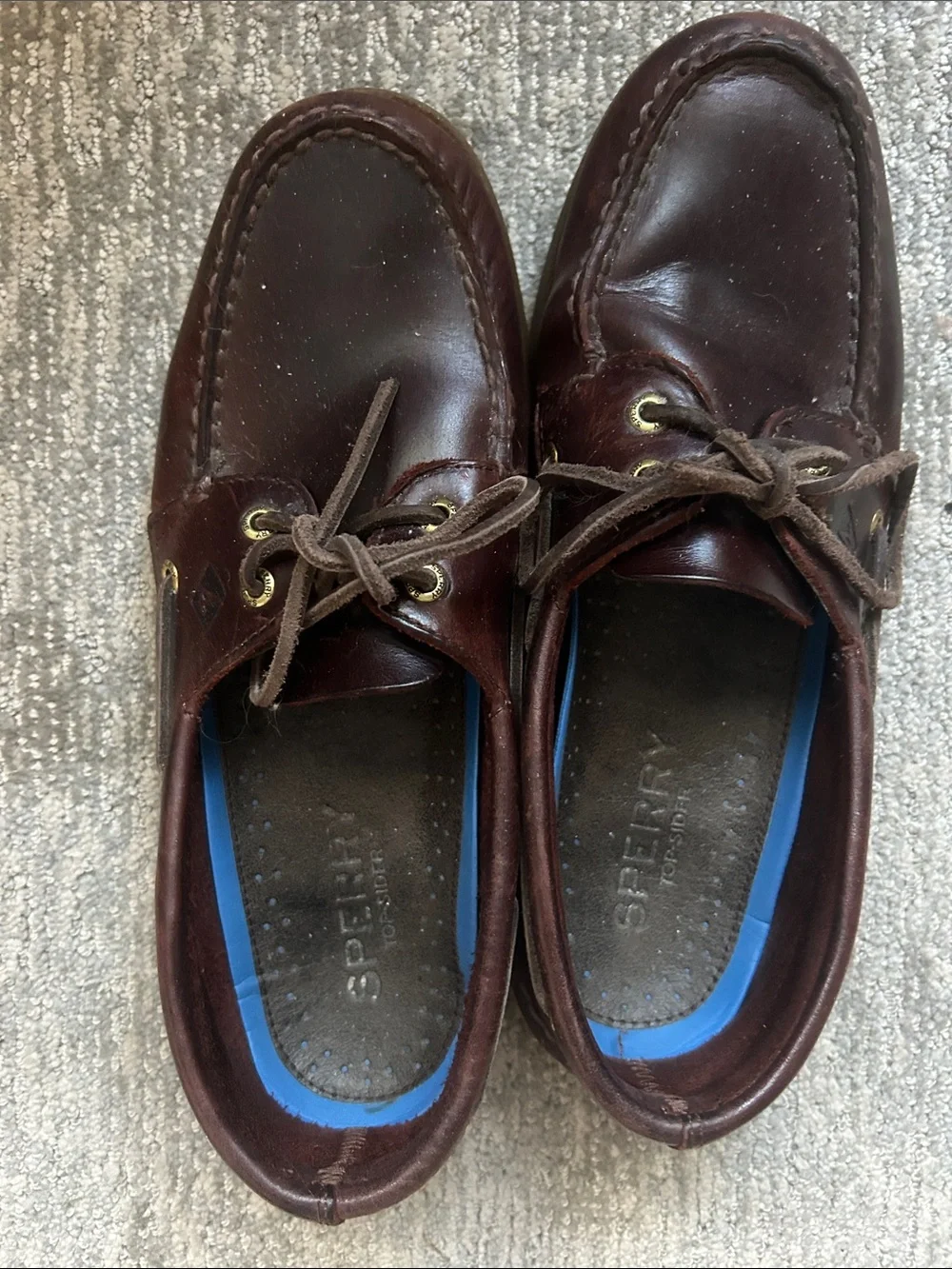 Sperry Men's Dark Brown Leather 2-Eye Boat Shoes